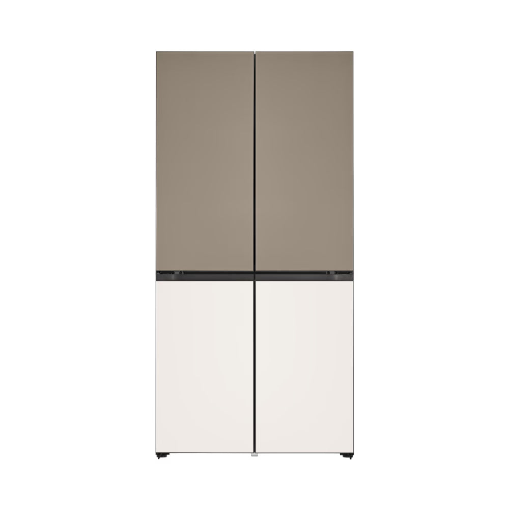 LG 614 litres Side By Side Refrigerator, Clay Brown & Beige, GR-B24FQGJB