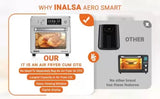 INALSA Air Fryer Oven With 23L Capacity|1700 W-16 Preset Programs |Digital Display and Touch Control| Rotisserie & Convection|9 AccessoriesIAero Smart23