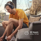 PHILIPS TAA4216BK/00Headphones, 35H Play Time, 40mm Dynamic Drivers, IP55 Proof Bluetooth