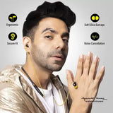 pTron Bluetooth Earphone Tangentbeat Black, Yellow