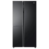 Haier SmartChoice 598L 3 Star 3-Door Side by Side Frost Free Refrigerator(HRT-683GK, Graphite Black)