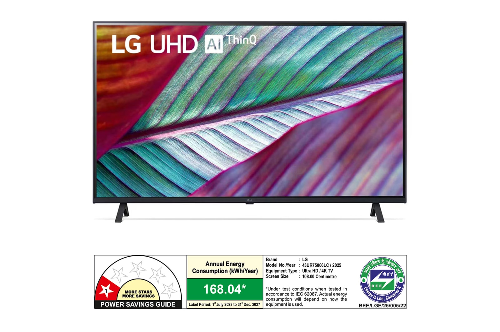 LG 108 cm (43 inch) Ultra HD (4K) LED Smart WebOS TV (43UR7550PSC)