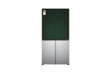 LG 614 litres Side By Side Refrigerator, Green & Silver, GR-B24FQSJB