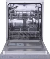 MIDEA 13 Place Setting Freestanding Dishwasher (WQP12-5201F, Silver,7 wash program, Child Lock, Extra Dry & Intensive 70 degree wash, A++ Energy Efficient, Delay Timer, Half Load, Adjustable Basket)