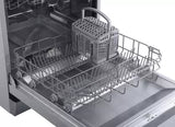 MIDEA 13 Place Setting Freestanding Dishwasher (WQP12-5201F, Silver,7 wash program, Child Lock, Extra Dry & Intensive 70 degree wash, A++ Energy Efficient, Delay Timer, Half Load, Adjustable Basket)