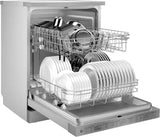 MIDEA 13 Place Setting Freestanding Dishwasher (WQP12-5201F, Silver,7 wash program, Child Lock, Extra Dry & Intensive 70 degree wash, A++ Energy Efficient, Delay Timer, Half Load, Adjustable Basket)