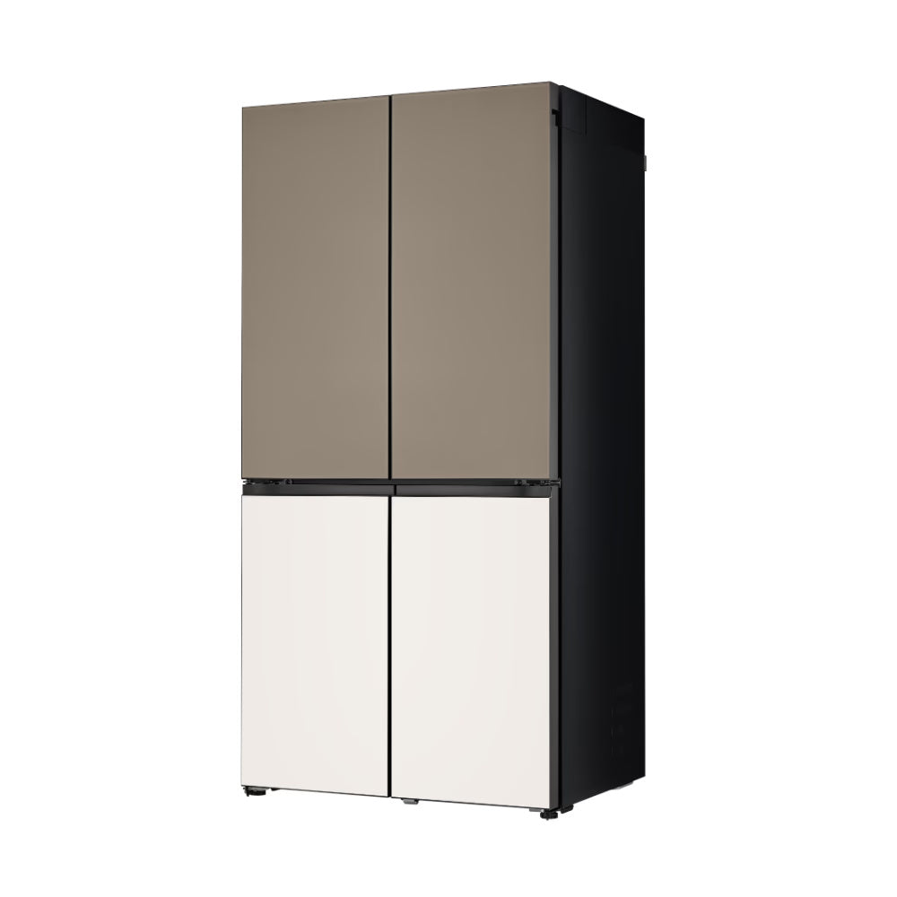 LG 614 litres Side By Side Refrigerator, Clay Brown & Beige, GR-B24FQGJB