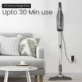 Inalsa Vactidy 2-in-1 Handheld & Stick for Home&Car|2200mAh Battery|14Kpa Suction| Cordless Vacuum Cleaner (Black)