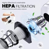 Inalsa Vactidy 2-in-1 Handheld & Stick for Home&Car|2200mAh Battery|14Kpa Suction| Cordless Vacuum Cleaner (Black)