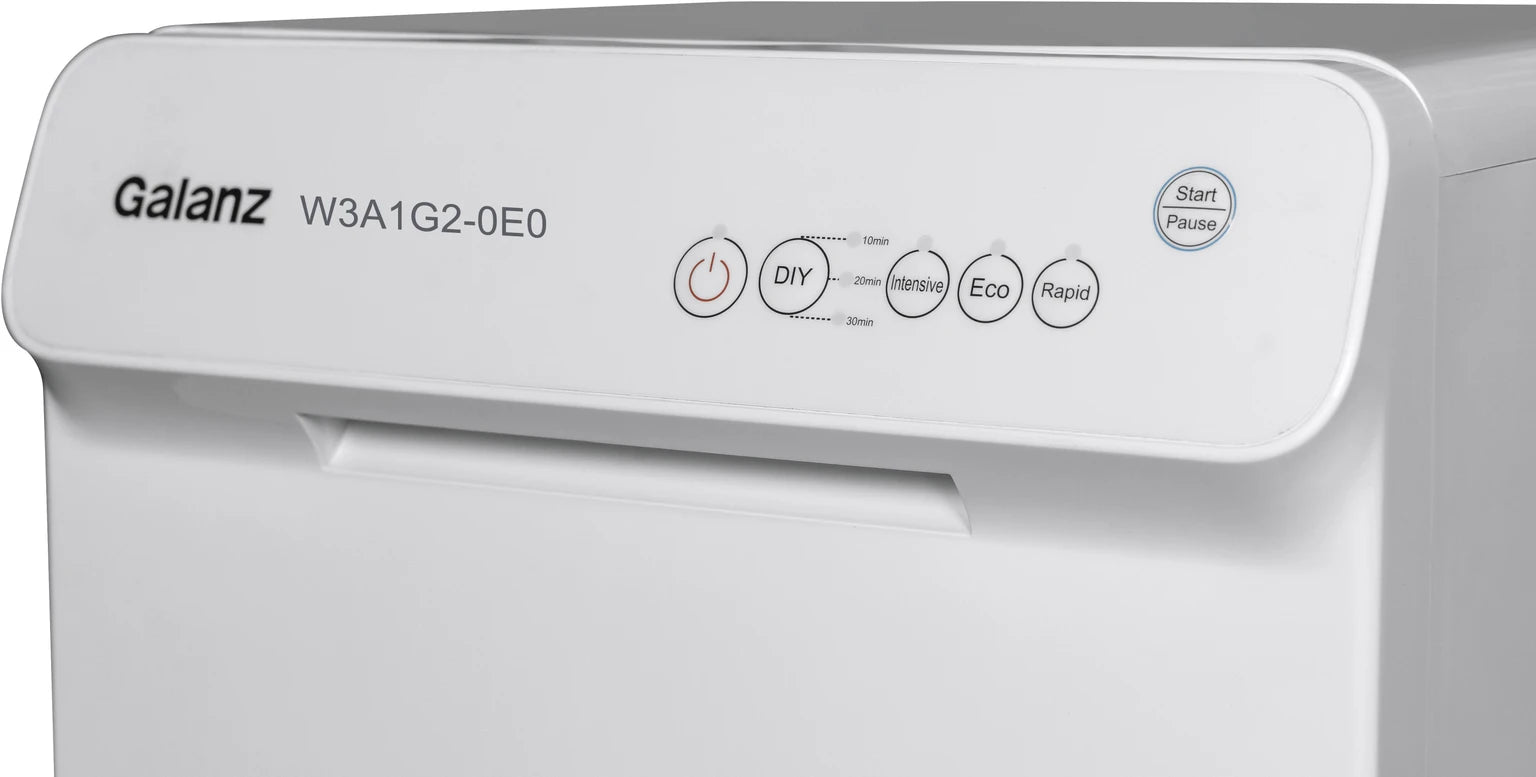 Galanz W3A1G2-0E0 Free Standing 4 Place Settings Intensive Kadhai Cleaning| No Pre-rinse Required Dishwasher