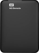 WD Elements 2 TB External Hard Disk Drive (HDD) 5 GB/s, USB 2.0, USB 3.0, Compatible with Windows 10 (Wired) (Black)