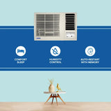 Blue Star 2025 Model 1 Ton 3 Star Window AC - White (WFE312L, Copper Condenser)