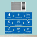 Blue Star 1.5 Ton 3 Star Window AC - White  (WFE318P, Copper Condenser)