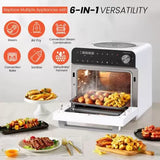 INALSA Air fryer,Oven,Steamer,Rotisserie,Convection|1700 W & 15 L|9 Accessories|Air Fry,Roast,Grill,Steam Vegetables,Idli,Momos,Sanitize|Self Clean Function| White