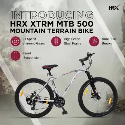 HRX XTRM MTB 500 85% Assembled with Front Suspension 27.5 T Mountain Cycle