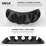 Gizga Essentials Set of 10 Cable Organiser, Cable Protector & Wire Organizer Clips for Cables,