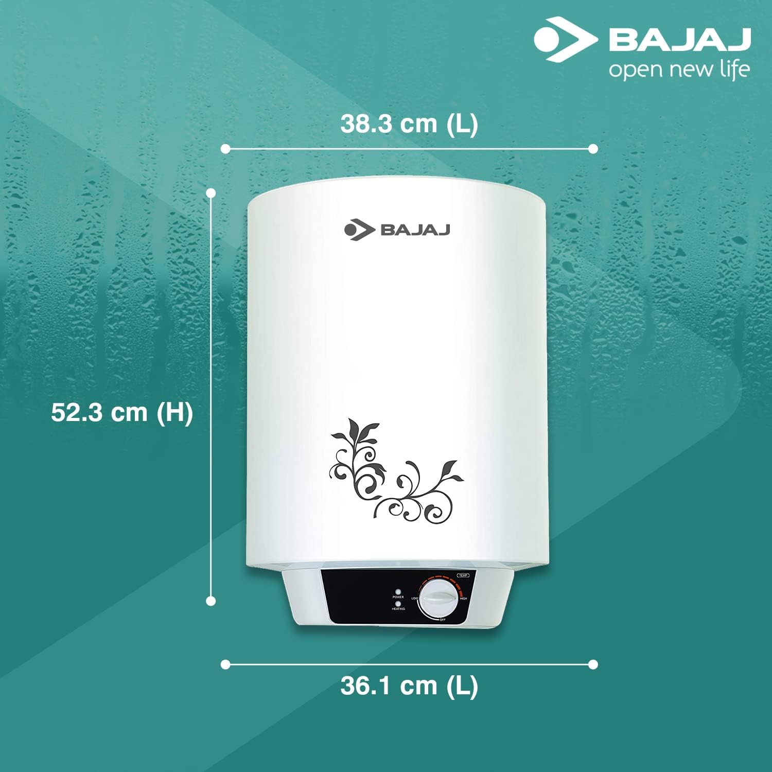 BAJAJ 25 L Storage Water Geyser (Popular Plus 25 L, White)