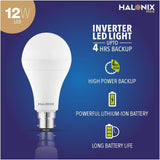 HALONIX PRIME 12W Inverter 4 hrs Bulb Emergency Light