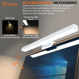 Tukzer 13-Inch Laptop Screen Light Bar with Smart Touch Sensor| USB Powered 5W LED E-Reading Lamp (Black)