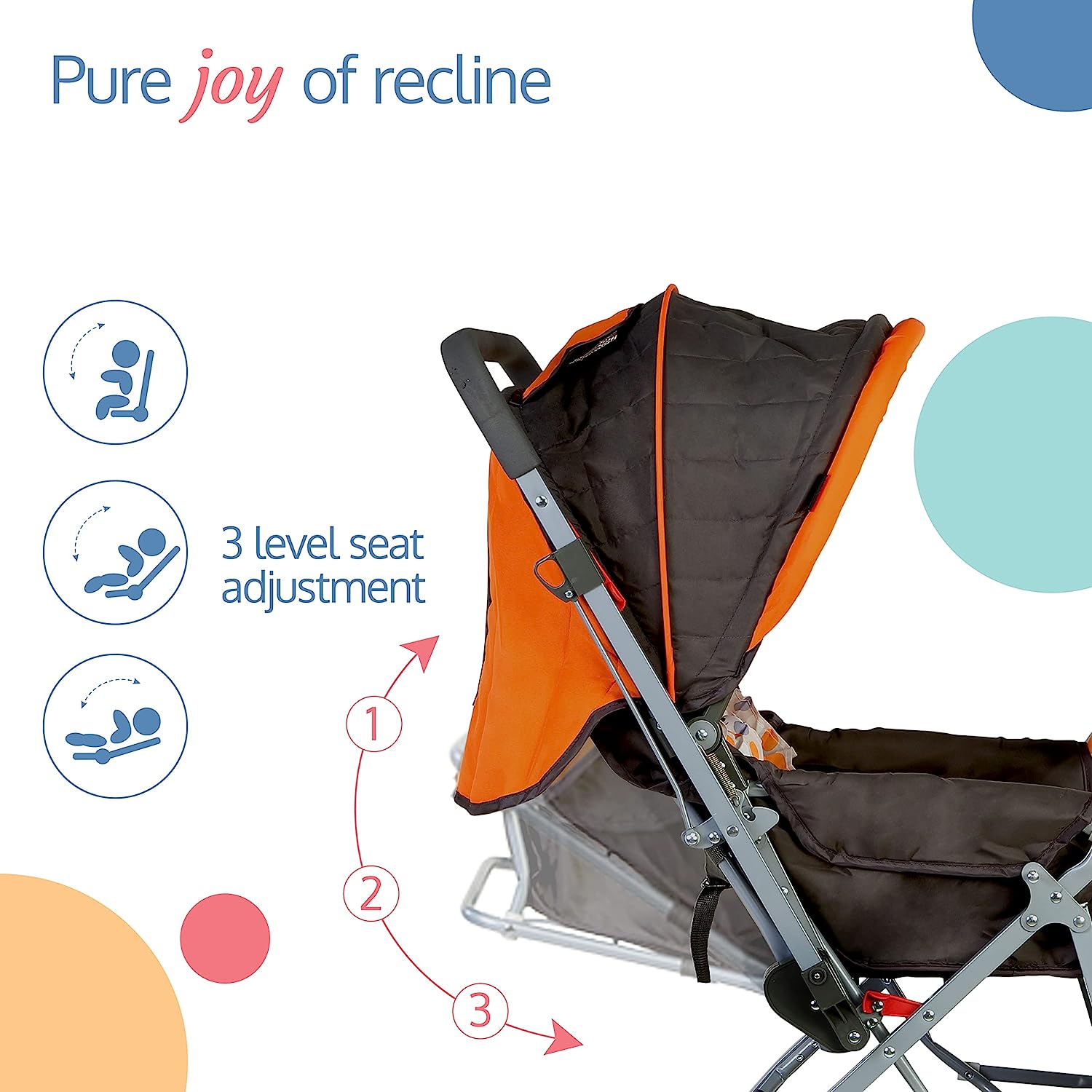 LuvLap Sunshine Stroller/Pram, Easy Fold, for Newborn Baby/Kids, 0-3 Years, Stroller