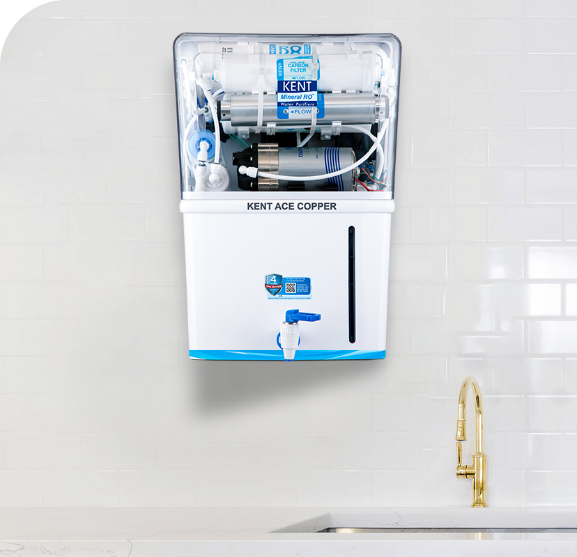 KENT Ace Copper 8 L RO + UV + UF + TDS Control + UV in Tank + Copper Water Purifier