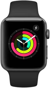 APPLE Watch Series 3 (GPS, 42mm) - Space Grey Aluminium Case with Black Sport Band