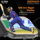 Gizmore GizFit Ultra BT Calling Smartwatch With 1.69" HD Display| 60+ Sports Mode Smartwatch