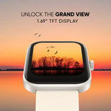 Mivi Model E with 1.69" Display, 7-Day Battery Life , Spo2, Heart Rate Monitor. Smartwatch