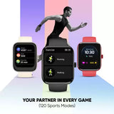 Mivi Model E with 1.69" Display, 7-Day Battery Life , Spo2, Heart Rate Monitor. Smartwatch