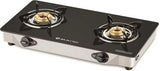 Bajaj CGX2 Eco with AI Glass Top 2 Burner,Stainless Steel,Black