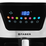 FABER FAF 6.0L VW BK 1500W, Fry, Roast, Grill, Bake, Digital Display, Viewing Window, Aesthetic Look, Swirl Cooking, Cool Touch Handle, 85% Reduced Oil Usage, Auto Shut Off, BPA Free, Compact Sleek Design, Manual Control, Non-Stick Pan Air Fryer (6 L)