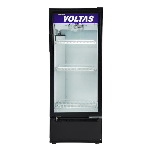 Voltas VC GT 220 SD P METALLICS FGLS Visi Cooler Single Door, 220 Liters, Black
