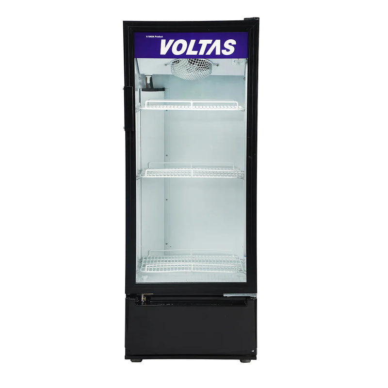 Voltas VC GT 220 SD P METALLICS FGLS Visi Cooler Single Door, 220 Liters, Black