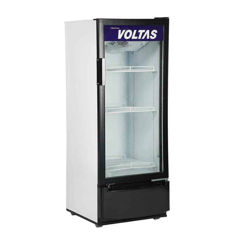 Voltas VC GT 220 SD P METALLICS FGLS Visi Cooler Single Door, 220 Liters, Black