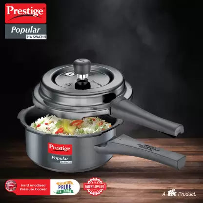 Prestige Popular Svachh HA Deep Lid-Controls Spillage 2 L Outer Lid Pressure Cooker