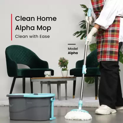 Prestige Alpha with 2 Microfiber heads 360 Degree Spinner Mop Set