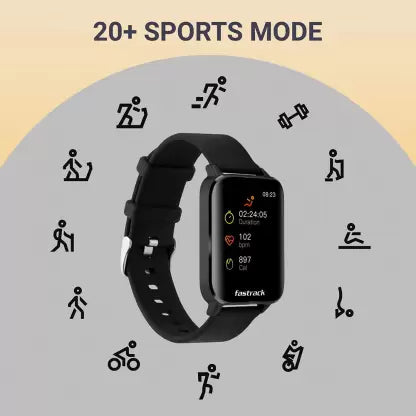 Fastrack Reflex Curv with 2.5D Curve Display, AI Enabled Coach, Health Suite &5ATM Smartwatch