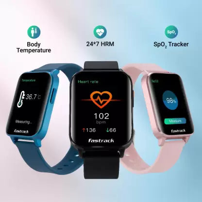 Fastrack Reflex Curv with 2.5D Curve Display, AI Enabled Coach, Health Suite &5ATM Smartwatch