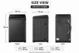 Haier 10 kg Fully Automatic Top Load with In-built Heater Black (HWM100-H326BK)