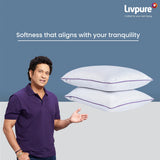 Livpure Smart Microfibre Sleeping Pillow Pack of 2 Solid Cloud Plus (White) LSH-PILL-CLDPLUSPC2