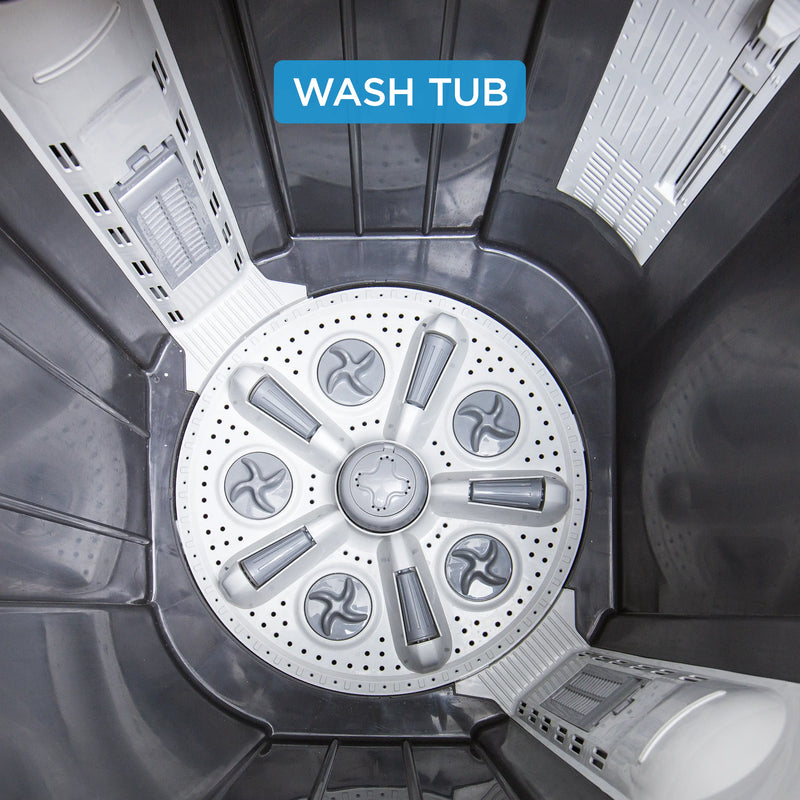 Midea Washing Machine Twin Tub 12 Kg, See Through Glass Lid, Soft CloseMWMSA120GPG(KG)