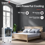 LIVPURE 70 L Desert Air Cooler (WHITE & BLUE, ICEBLAST-70L)