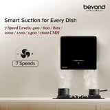 Beyond Appliances Cube 60 BLDC Plug N Play Ductless Kitchen Chimney | 1600 CMH | Auto Clean | 5-Stage Charcoal Activated Filter | Touch Control | 3-way Suction | 48dB Low Noise | Black,CUBE60-BLDC-BLACK(BA-CU-CB-PP-BL-60-CH)