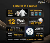 Whirlpool 6.5 kg Magic Clean 5 Star Fully Automatic Top Load Washing Machine Grey (MAGIC CLEAN 6.5 GENX GREY 5YrMW)