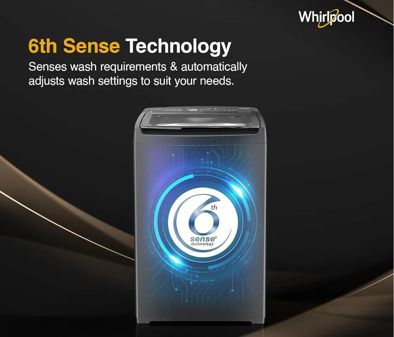 Whirlpool 6.5 kg Magic Clean 5 Star Fully Automatic Top Load Washing Machine Grey (MAGIC CLEAN 6.5 GENX GREY 5YrMW)