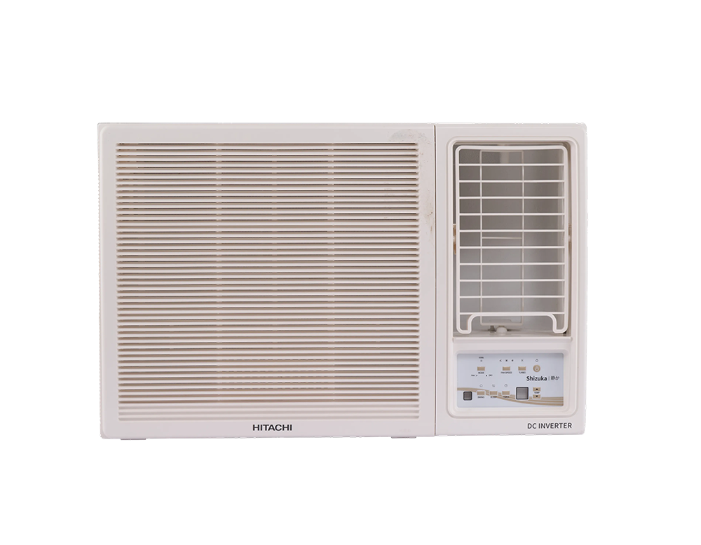 Hitachi Shizuka Inverter Series 2026 Model 1.5 Ton 3 Star Window Inverter AC (RAW318HIEO, White)