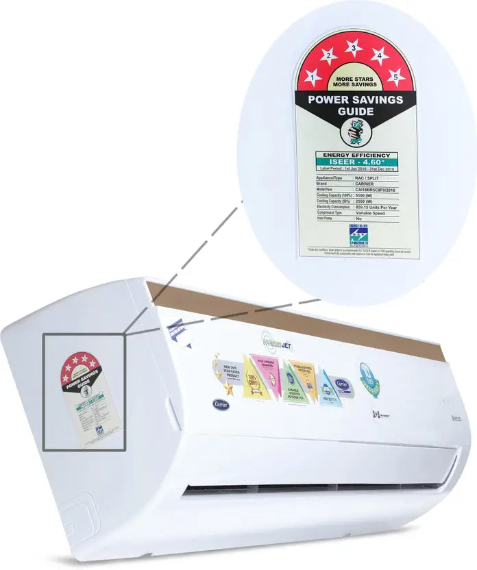 CARRIER Hybridjet 1.5 Ton 5 Star Split Inverter AC  - White