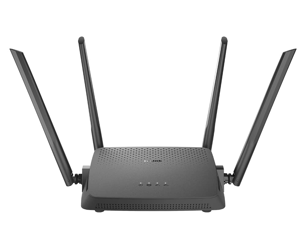 D-Link DIR-825/IIN/J1 MU-MIMO Gigabit Wireless Router, Dual Band, 1200 Mbps Wi-Fi Speed, 5 Gigabit Port, 4 External Antenna, Router | Dual_Band, Access Point |Repeater Mode, Black