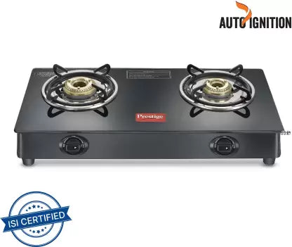 Prestige Atlas Plus High Effient Brass burner & Toughened Glass Automatic Gas Stove