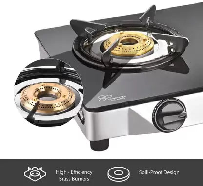 Sunflame Star 2 burner SS gas stove Stainless Steel, Glass Manual Gas Stove  (2 Burners)